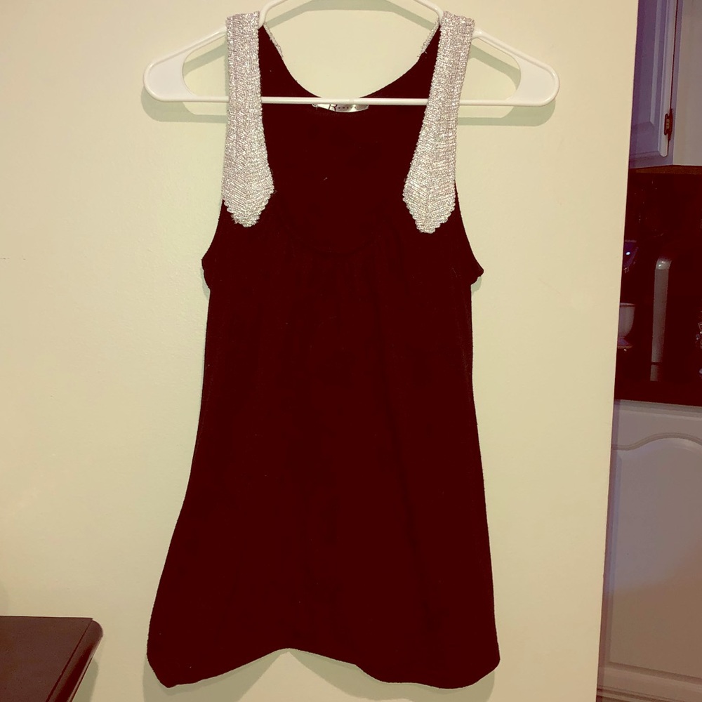 Black/ Silver tank top